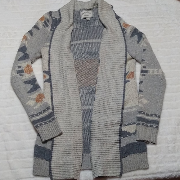Lucky Brand Sweaters - Lucky Brand Open Front Aztec Cardigan Sweater